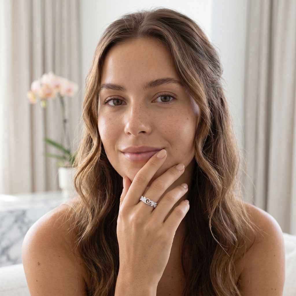 Anis Rhodium Plated Ring - Elegant Accessory for Every Occasion