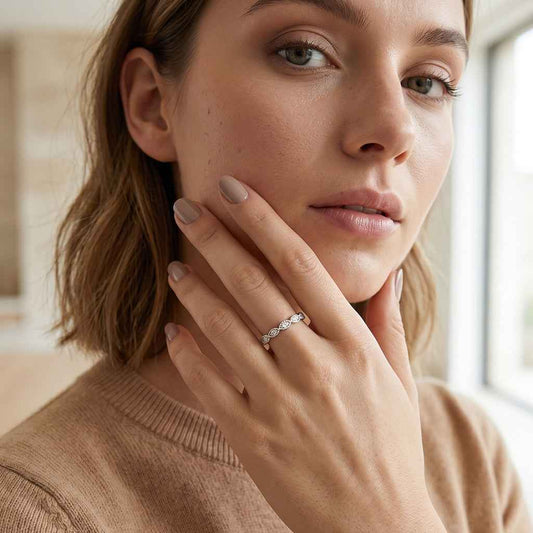 Bryn Rhodium Plated Ring - Elegant, Durable, and Timeless