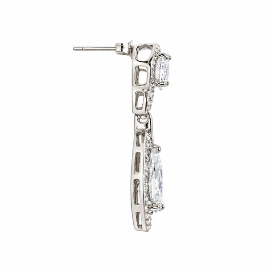 Rani Earrings Sparkle | Exquisite Rhodium-Plated Elegance