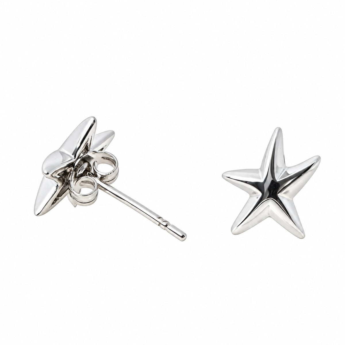 Celeste Starfish Stud Earrings | Elegant Rhodium-Plated Accessories for Everyday Chic