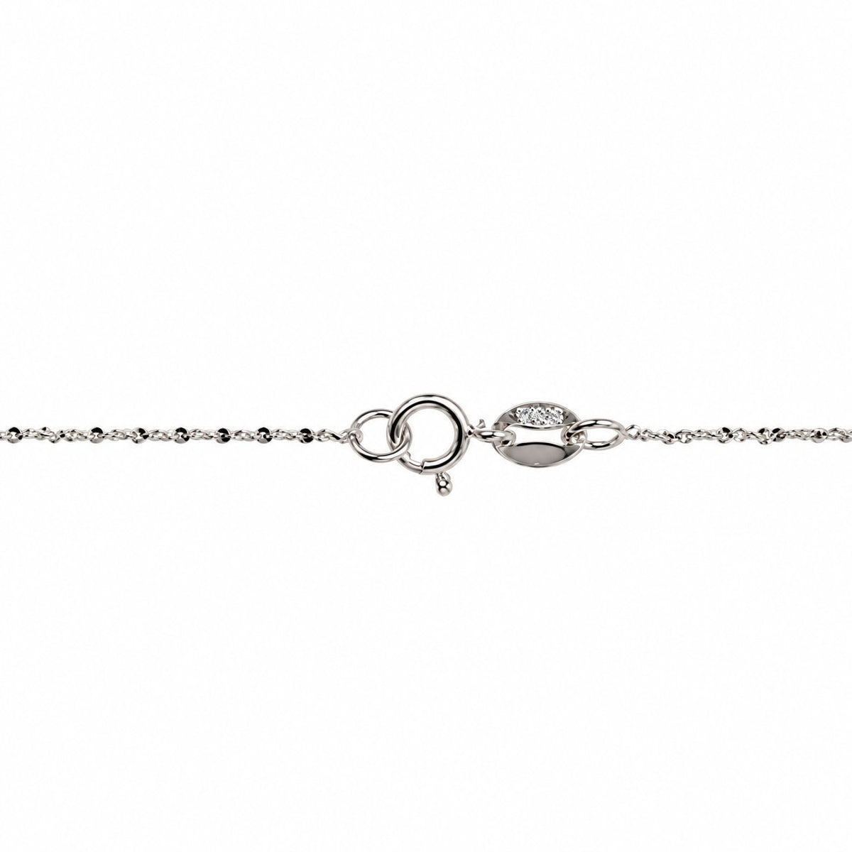 Ciela Sterling Silver Necklace | Elegant Twist Design with Sparkling Cubic Zirconia