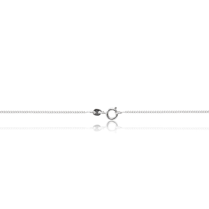 A glamorous platinum finished, rope inspired dazzling cubic zirconia pendant and chain. Trigger clasp chain fastening