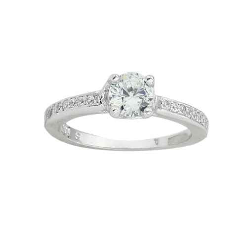 Emma Sterling Silver Engagement Ring – Timeless Elegance for Every Moment
