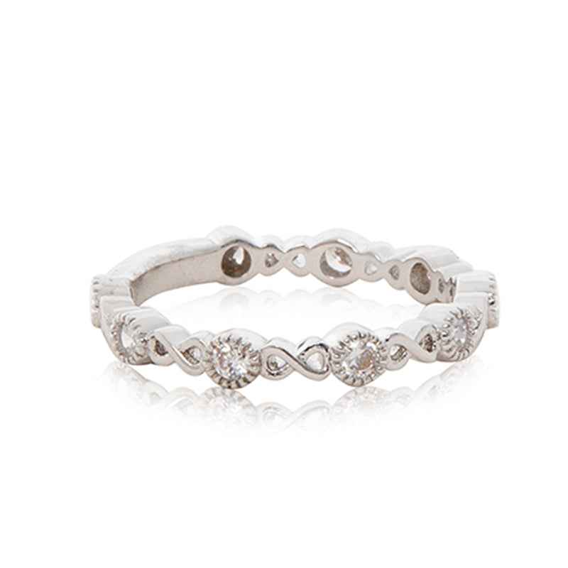 Harper Eternity Ring - Rhodium Plated Elegance for Every Occasion