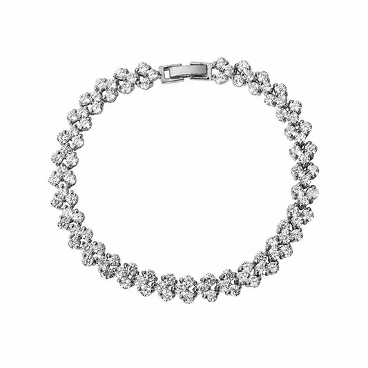 Famous Tennis Bracelet - Timeless Rhodium-Plated Elegance for All Occasions