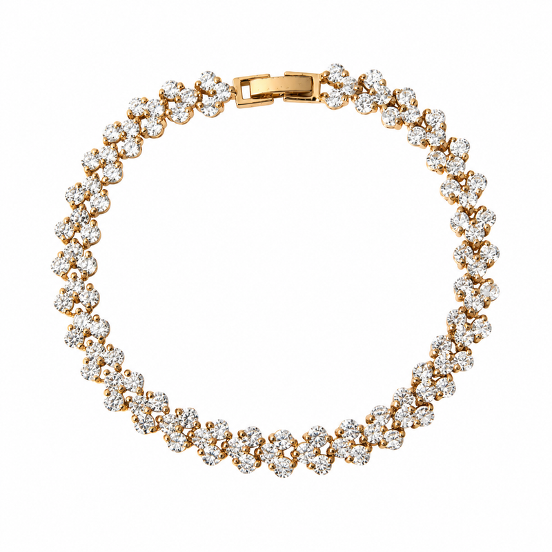 Elegant 18ct Gold Plated Tennis Bracelet – The Famous Sparkle Accessory