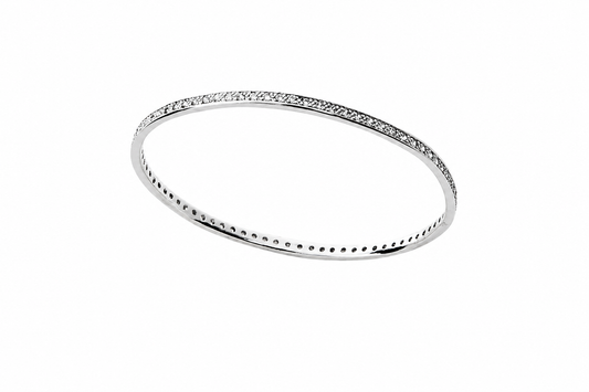Sanem Bangle | Rhodium Plated - Sofia Waldorf London