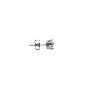 Nyla - Clear Round Brilliant CZ Stainless Steel Earrings for Timeless Elegance