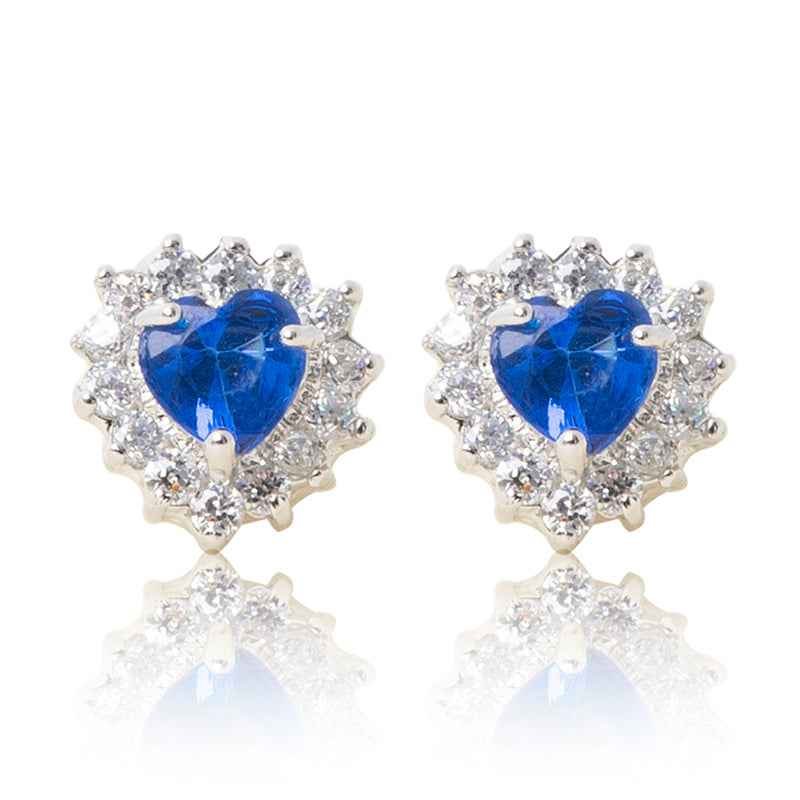 Pippa Heart-Shaped Earrings | Rhodium Plated Elegance