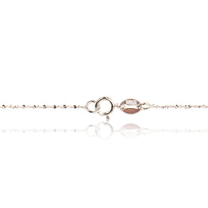 A dainty 925 sterling silver cubic zirconia halo pendant and chain. Trigger clasp chain fastening